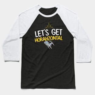 Funny Hanukkah Horah - Let's get Horahzontal Baseball T-Shirt